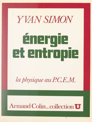cover image of Énergie et entropie